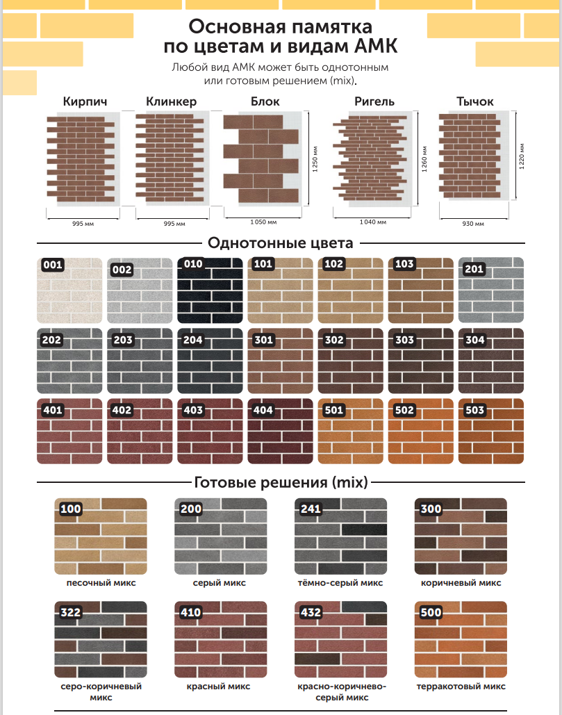 Декоративная система АМК (Кирпич) Цена - недорого Кровля и изоляция во Владимире