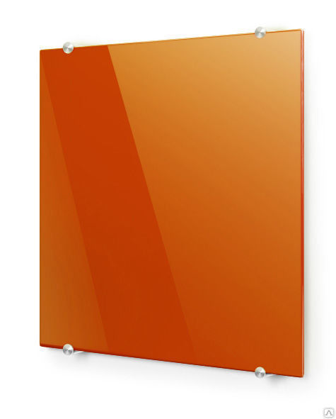 Радиатор стеклянный Тепло FLORA 60Х60 оранжевый