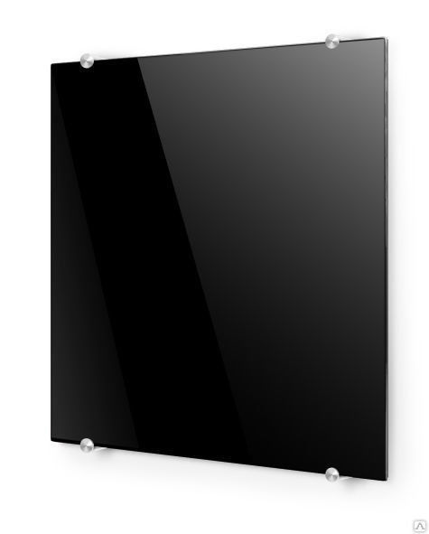 Радиатор стеклянный Тепло FLORA 60Х60 черный