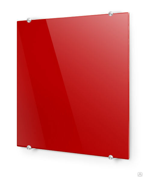 Радиатор стеклянный Тепло FLORA 60Х60 красный