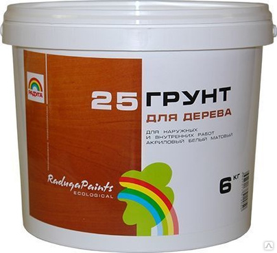 РАДУГА 25 Грунт-пропитка для дерева 12кг
