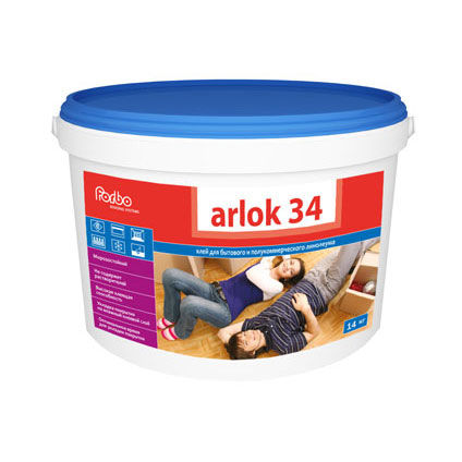 Клей универсальный для ПВХ покрытий 14кг Arlok 34 морозостойкий