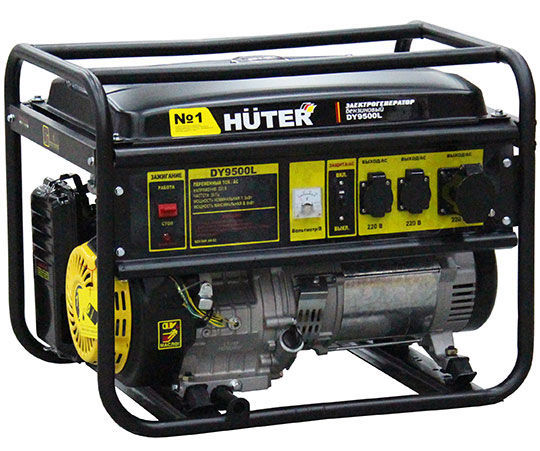 Генератор бензиновый DY9500L Huter 7,5 кВт с ручным стартером 230 В