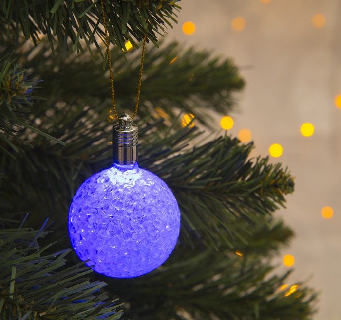 Подвеска световая "Шарик" (батарейки в комплекте), 5 см, 1 LED