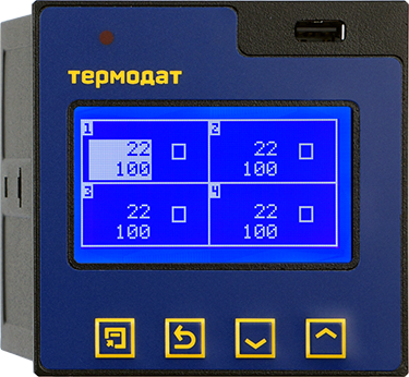 Термодат-17E6/4УВ/4Р/1Р/2RS485/8Gb/F регулятор температуры