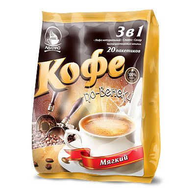 Кофе растворимый Аватико «По-венски, мягкий» 3в1 20 пакетиков по 16 г