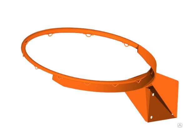 Кольцо баскетбольное, с усилением из полосы, антивандальное