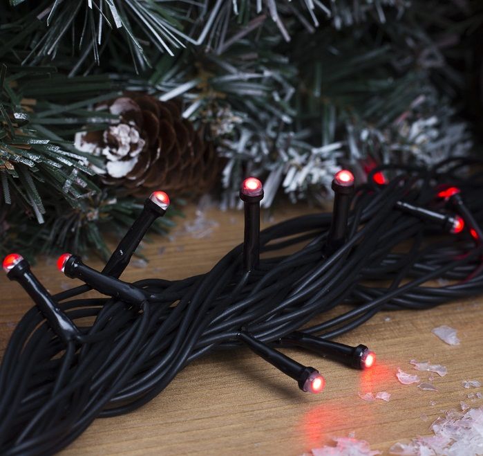 Гирлянда уличная, суперяркие SMD светодиоды 10 м, 72 LED, 220 В, красный