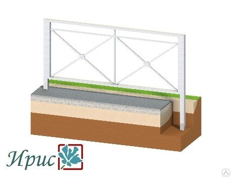 Перильное ограждение крест