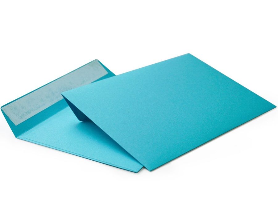 Конверт из цветной бумаги С6 (114*162) голубой. 100 шт Pack24