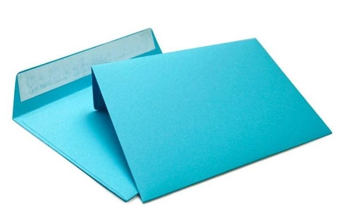 Конверт из цветной бумаги С5 (162*229) голубой. 100 шт Pack24
