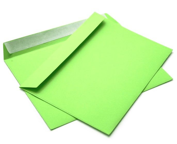 Конверт из цветной бумаги С4 (229*324) зеленый. 100 шт Pack24