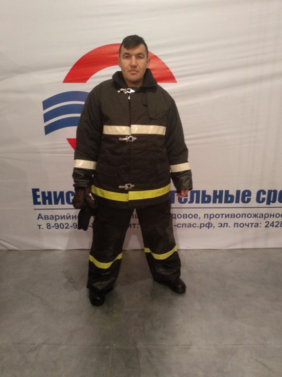 Боевая одежда пожарного БОП в комплекте с жилетом, перчатками трехпалыми