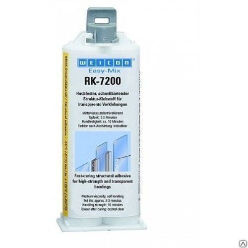 Двухкомпонентный конструкционный клей WEICON RK-7200 (50мл)