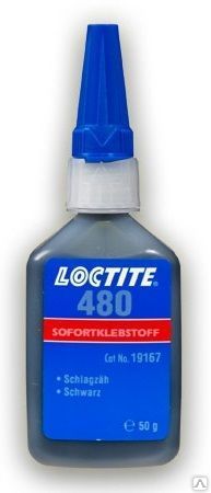 Клей цианоакрилатный упрочнённый вибростойкий черный LOCTITE 480 50 гр