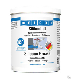 Пищевая силиконовая жировая смазка WEICON Silicone Grease банка 450 гр. 