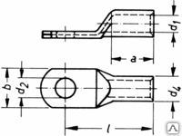 Кабельный наконечник трубчатый медный 70 мм2 на М 8 DIN 46235 Klauke 2