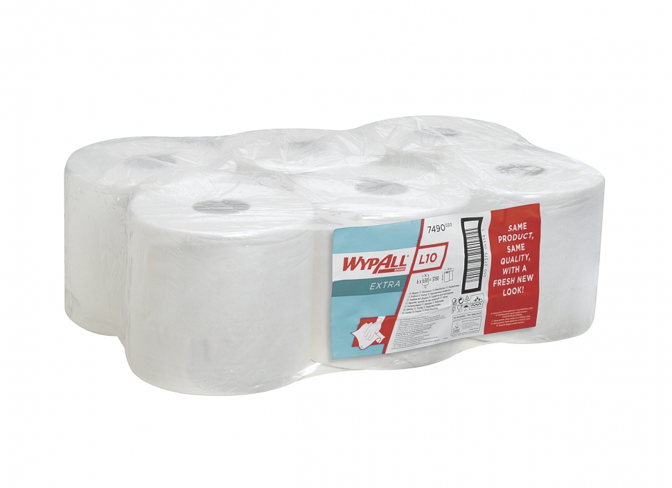 Kimberly-Clark 7490 WYPALL L10 бумажные протирочные полотенца в рулоне системы Rollcontrol белые