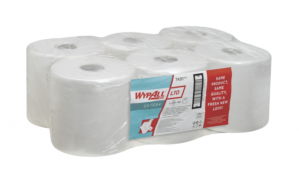 Kimberly-Clark 7491 WYPALL L10 бумажные протирочные полотенца в рулоне системы Rollcontrol белые