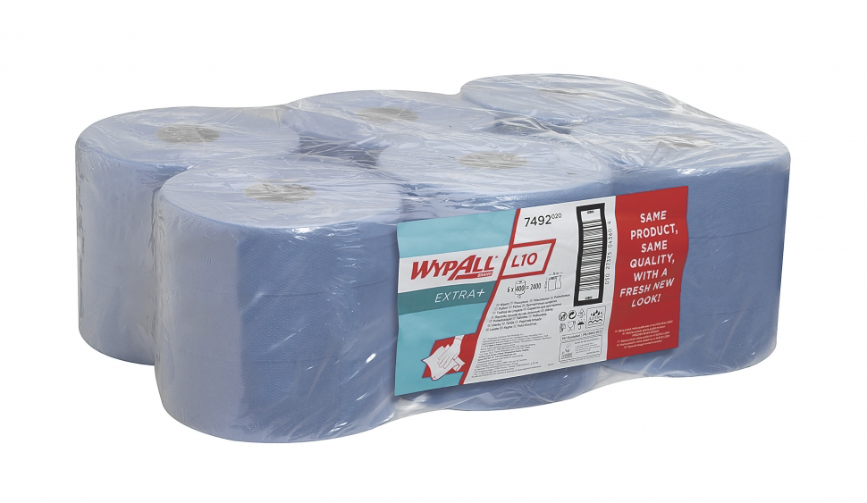 Kimberly-Clark 7492 WYPALL L10 бумажные протирочные полотенца в рулоне системы Rollcontrol синие