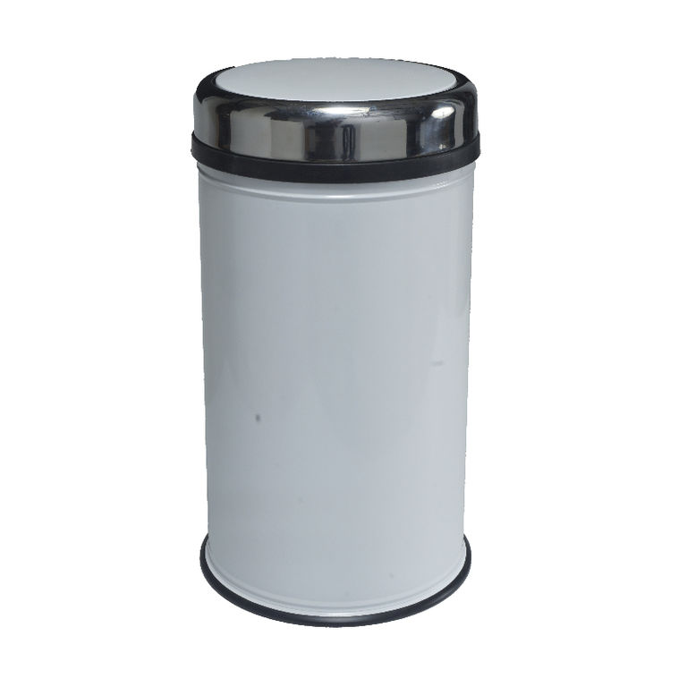 Efor Metal 803B Корзина-урна для мусора 16 л белая с вращающейся крышкой h:38 сm Ø:24,5 cm