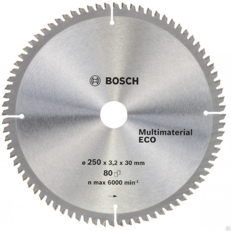Диск пильный ф254х30 мм z96 Multimaterial Eco New Bosch