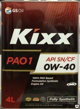 Моторное масло Kixx PAO1 0W-40 (4л)