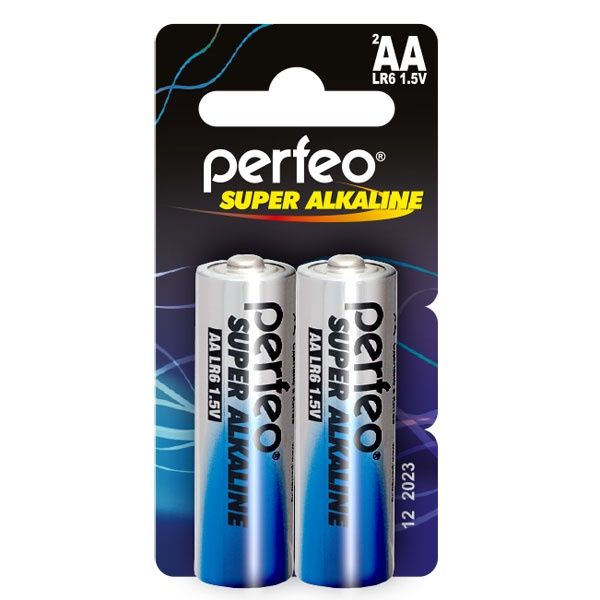 Батарейка Perfeo Super Alkaline R06, BL-2