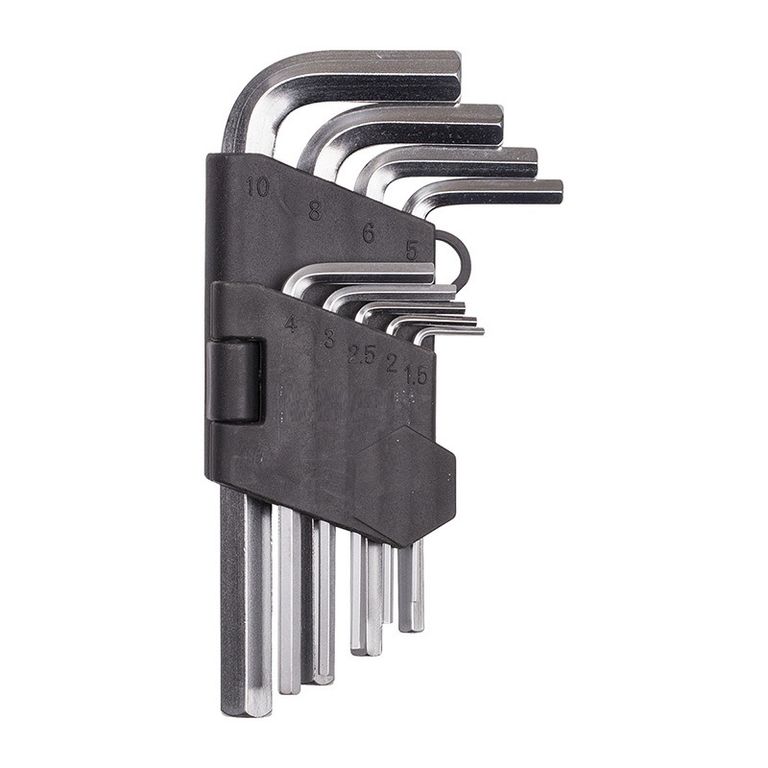 Ключи имбусовые шестигранные 1,5-10мм, 9шт, FT-106