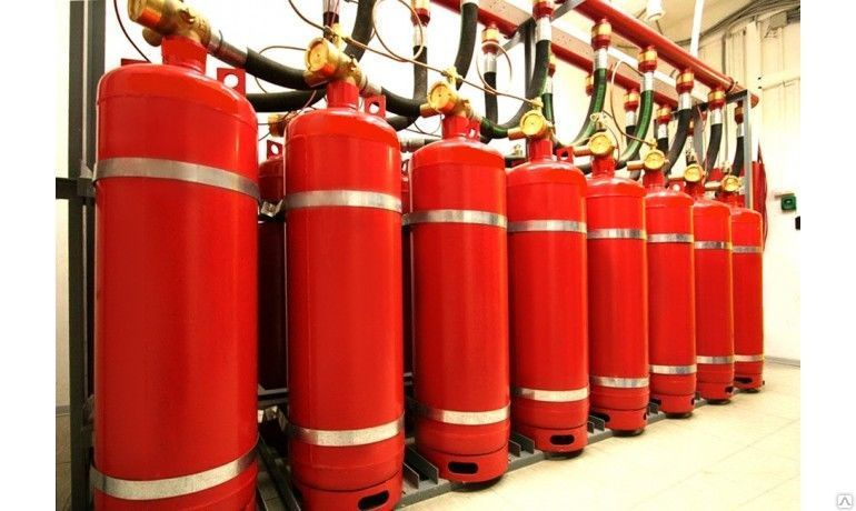 Заправка модулей газового пожаротушения