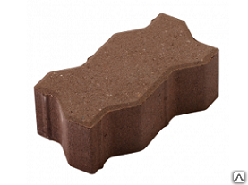 Камень тротуарный «Волна» бетонный 243*130*60 мм (коричневый)
