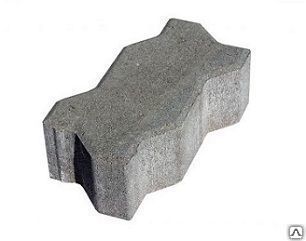 Камень тротуарный «Волна» бетонный 243*130*80 мм (серый)