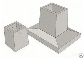Фундамент железобетонный под конструкции эстакад Ф1-24 стаканного типа