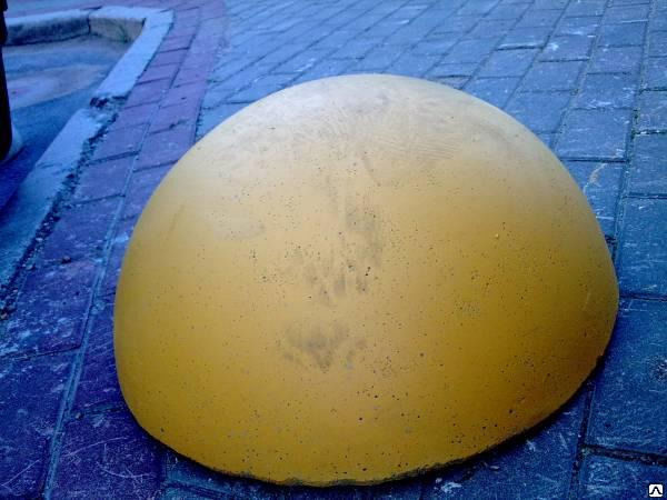 Полусферы бетонные желтые