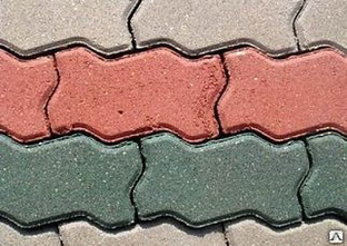 Камень тротуарный «Волна» бетонный 243*130*60 мм (зеленый) 