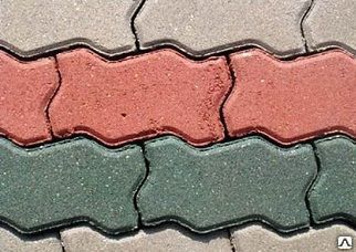 Камень тротуарный «Волна» бетонный 243*130*60 мм (зеленый)
