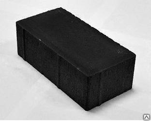 Камень тротуарный «Брусчатка» цветной бетон 198*98*80 мм (черный) 