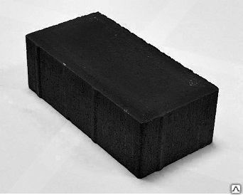 Камень тротуарный «Брусчатка» цветной бетон 198*98*80 мм (черный)