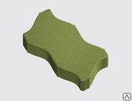 Камень тротуарный «Волна» бетонный 243*130*80 мм (зеленый)