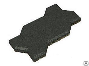 Камень тротуарный «Волна» цветной бетон 243*130*60 мм (черный)