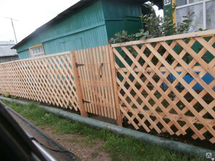 Забор деревянный "Паутинка" #1