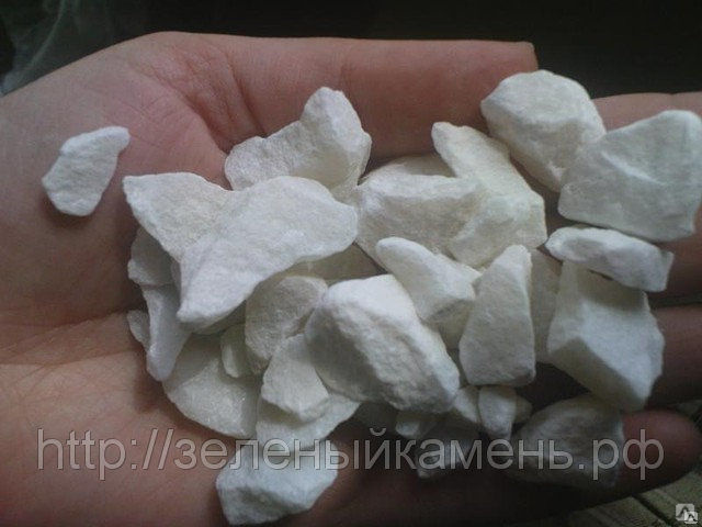 Крошка белая мраморная «Сахарная», фракция 5-10 мм  оптом от 8.50 .