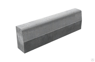 Камень бортовой бетонный серый "Дождевичок" 