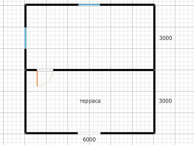 Каркасный дачный дом 3х6 с просторной террасой 3х6 #4