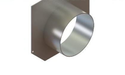 Заглушка стальная оцинкованная с водоотводом DN110 для лотка водоотводного бетонного 4109