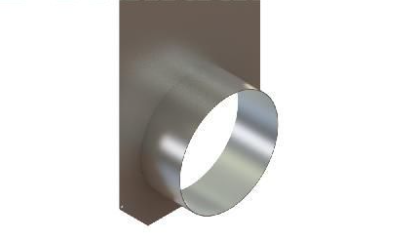 Заглушка стальная оцинкованная с водоотводом DN200 для лотка водоотводного бетонного 4569.8 542 мм 1.98 кг