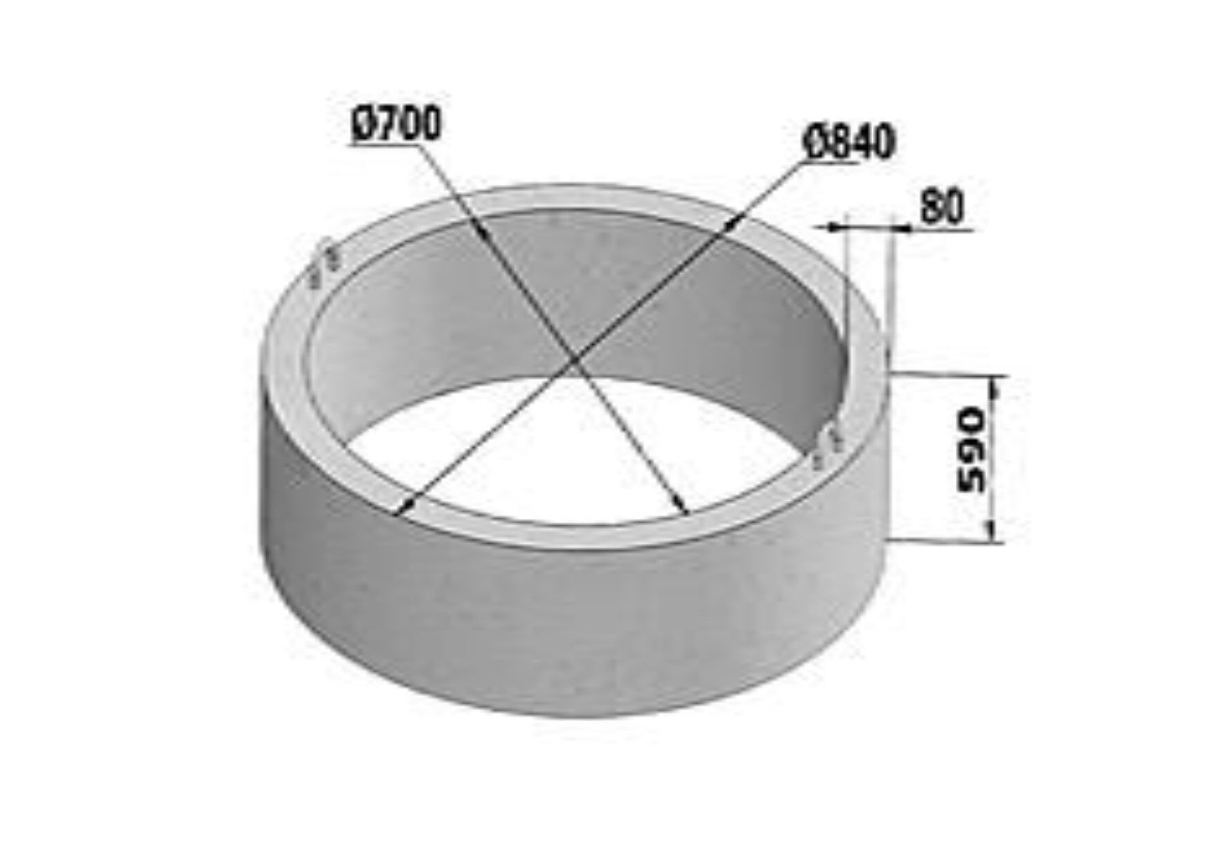 Стеновое железобетонное кольцо (КС-7.6)