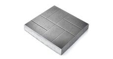 Тротуарная плитка «8 Кирпичей» 400х400 серый (вибролитое изд)