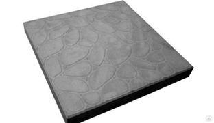 Тротуарная плитка «Галька» 400х400 серый (вибролитое изд) 