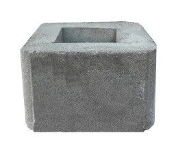 Камень для столба наборного, гладкий 300х300х200 (вибролитой)